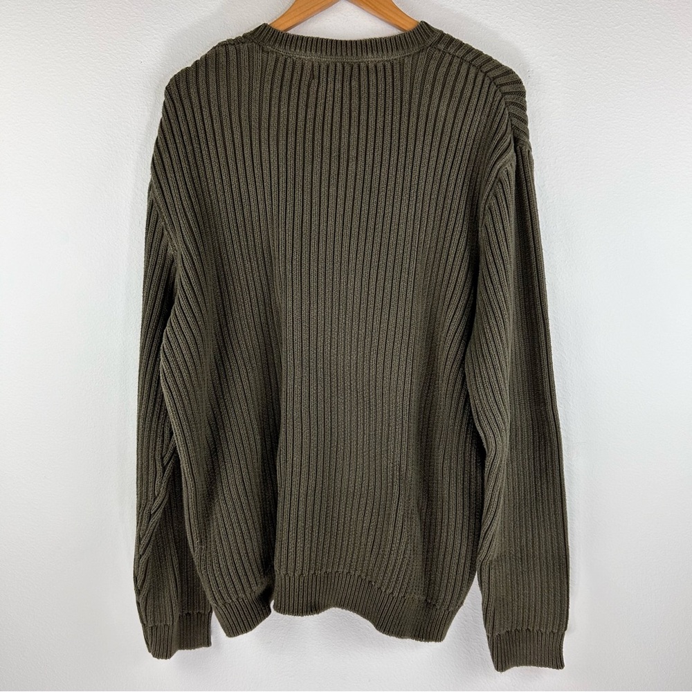 Eddie Bauer Men’s Ribbed Knit Heavy Cotton V-neck Sweater. Size XXL. - Picture 2 of 8
